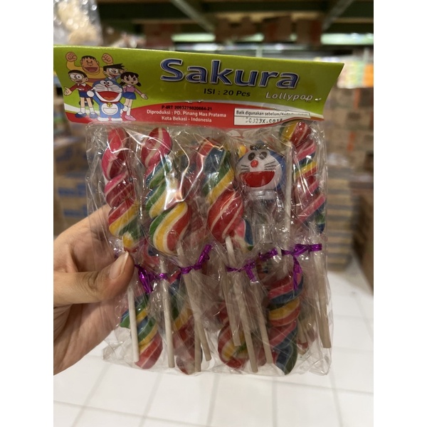 

Lolipop permen pelangi stik pak