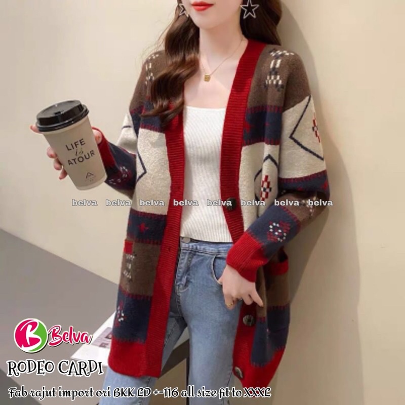 Jaket rajut jumbo tebal import wanita korea cantik terbaru premium Jaket model cardigan Rodeo cardi 