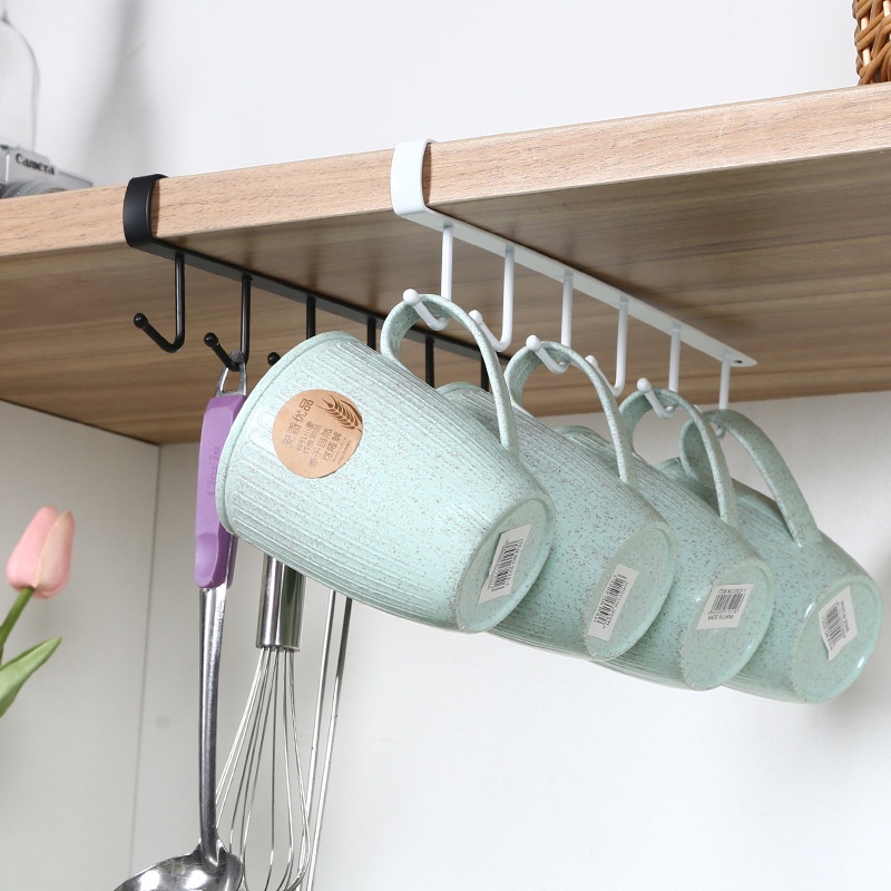 Rak Gantungan Peralatan Dapur Spatula Gelas Cangkir Lemari Kitchen Set 6 Hook