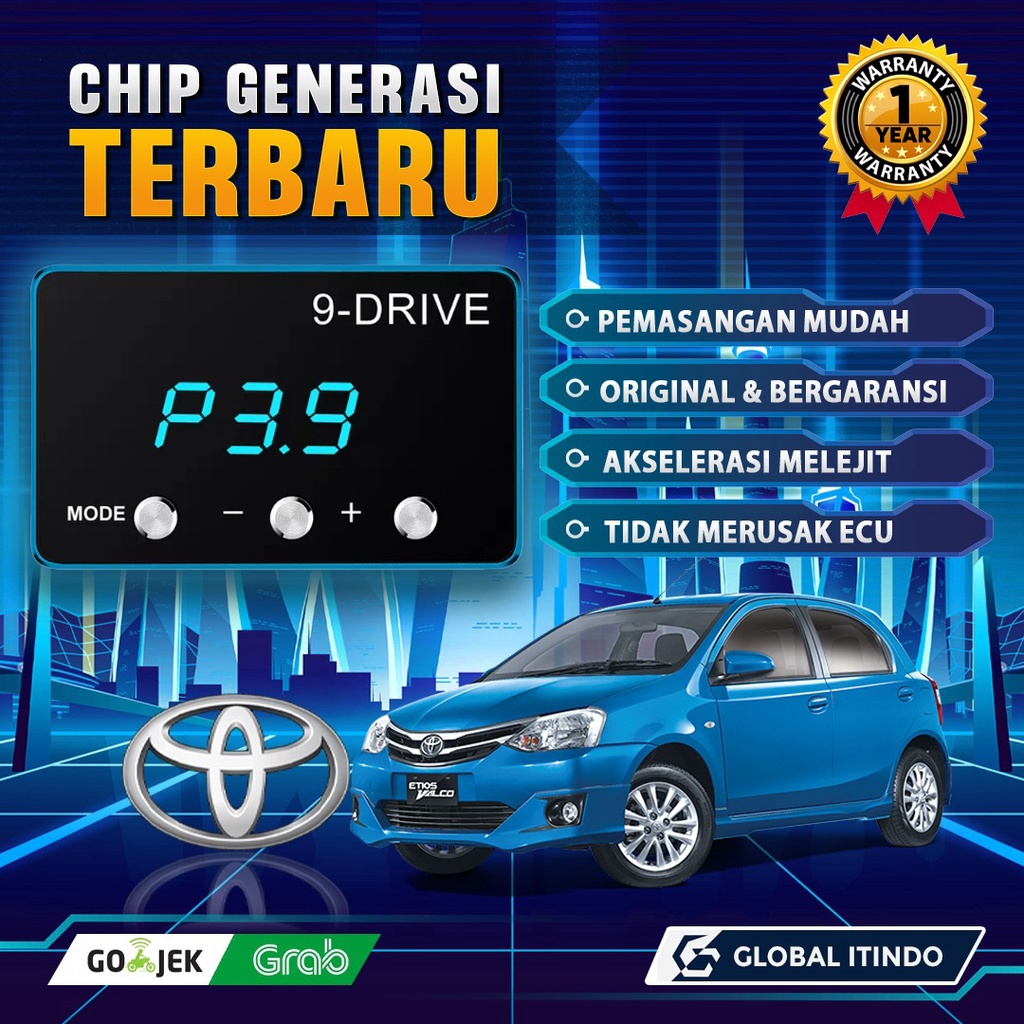 9 Drive Toyota Etios Valco Piggyback Throttle Controller ECU Remap