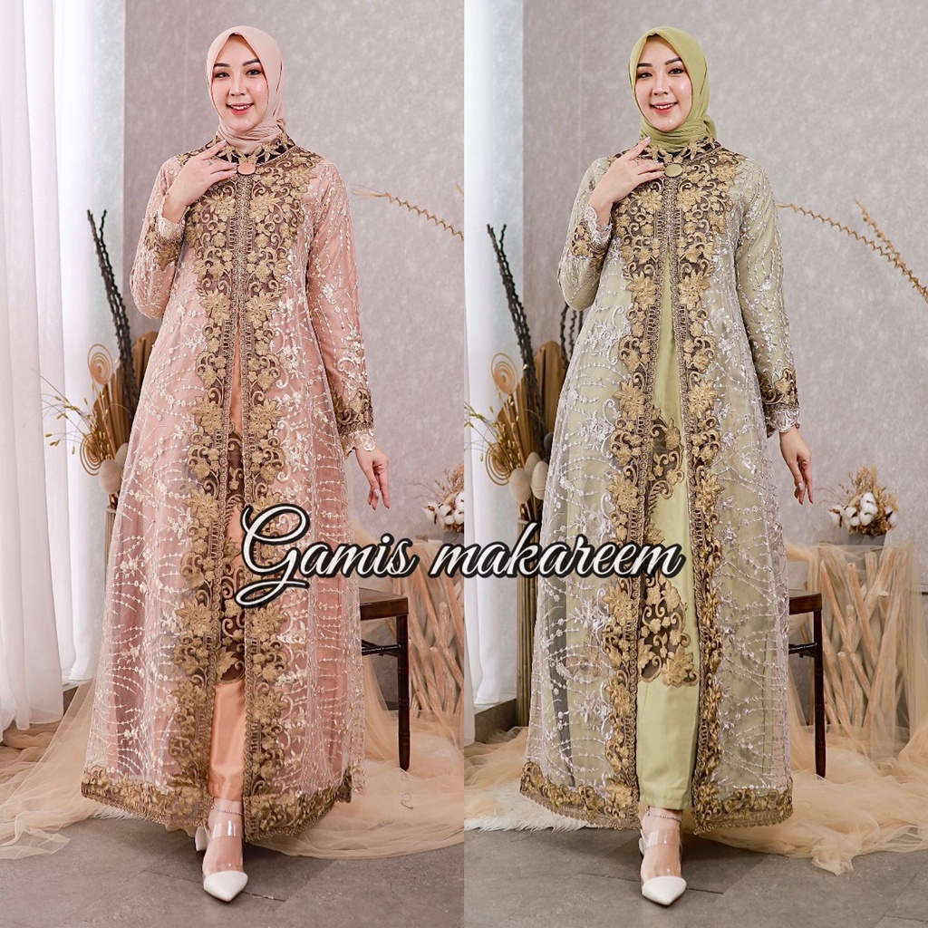 Gamis Makarem Brand Pelangi Jaya || Dress Pesta Modern || Gamis Seragam Kekinian || Bayar di Tempat