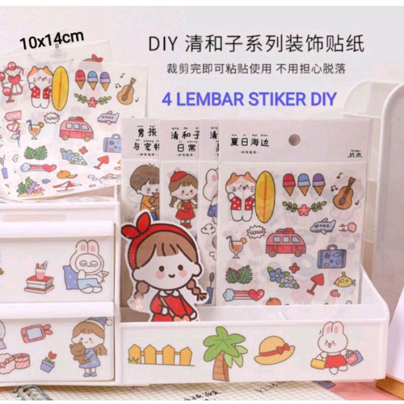 BLESSHOP Sticker Lucu Stiker Viral Stiker Huruf