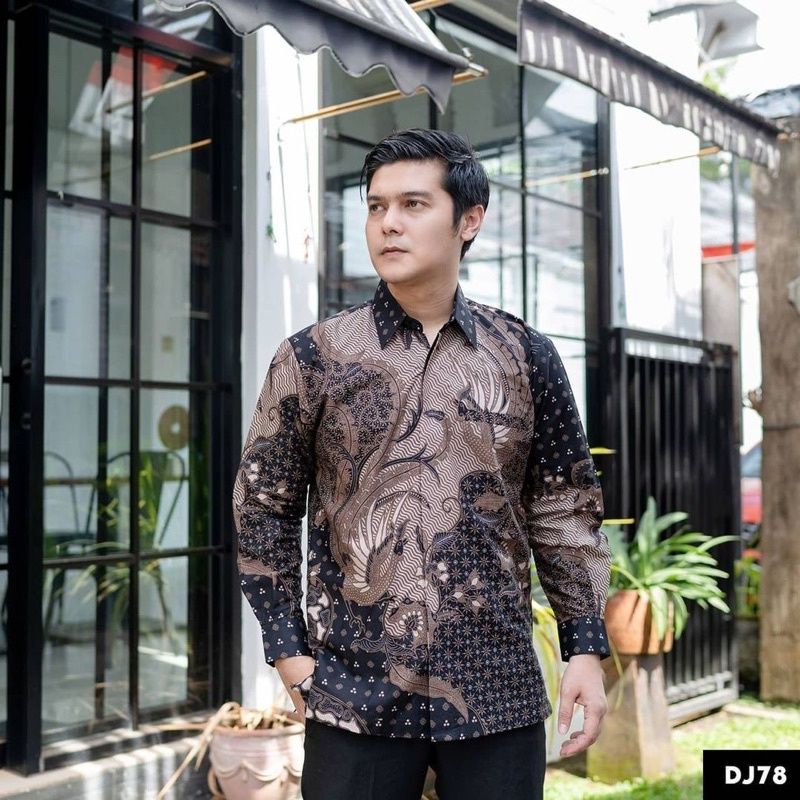 kemeja batik lengan panjang pria terlaris // kemeja pria size M-XXL