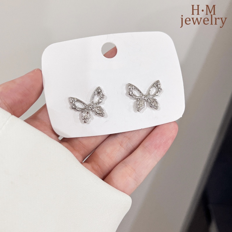 2022 Anting Tusuk Model Kupu-Kupu Hollow Mewah Kualitas Tinggi Untuk Wanita