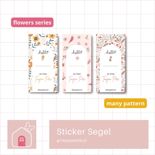 

Flower Series - Segel Stiker - Segel Sticker Box - Stiker Kemasan - Sticker Packaging - Sticker Aesthetic - Tangan Peri