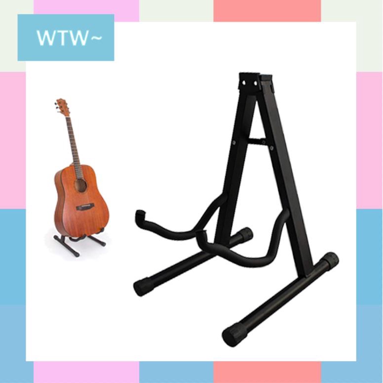 Alat Musik Stand Gitar Universal Import Stand Bass Ukulele Model A Lipat Besi Dudukan Gitar