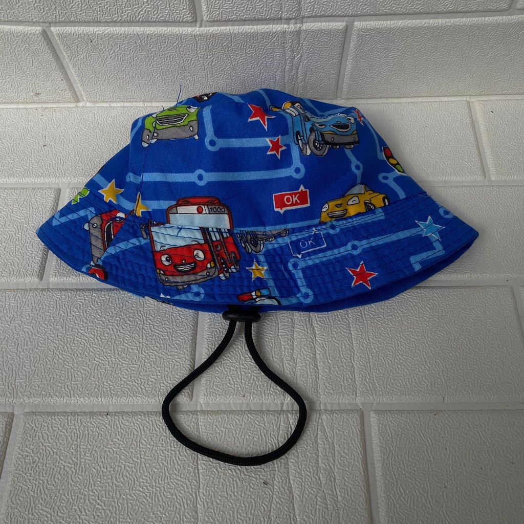 TOPI BUCKET HAT ANAK TALI KARAKTER USIA 1-8 TAHUN LAKI PEREMPUAN