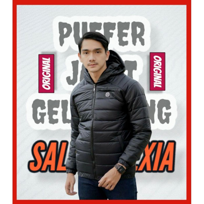 JAKET GELEMBUNG HITAM - PUFFER HITAM - JAKET GELEMBUNG PUFFER ORIGINAL SALVIO HEXIA
