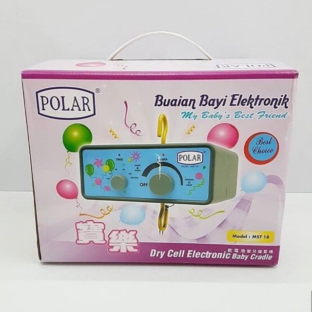 Polar Mesin Ayunan Bayi Elektrik DenganTimer Buatan Malaysia MST18 / Mesin Ayunan Polar Timer