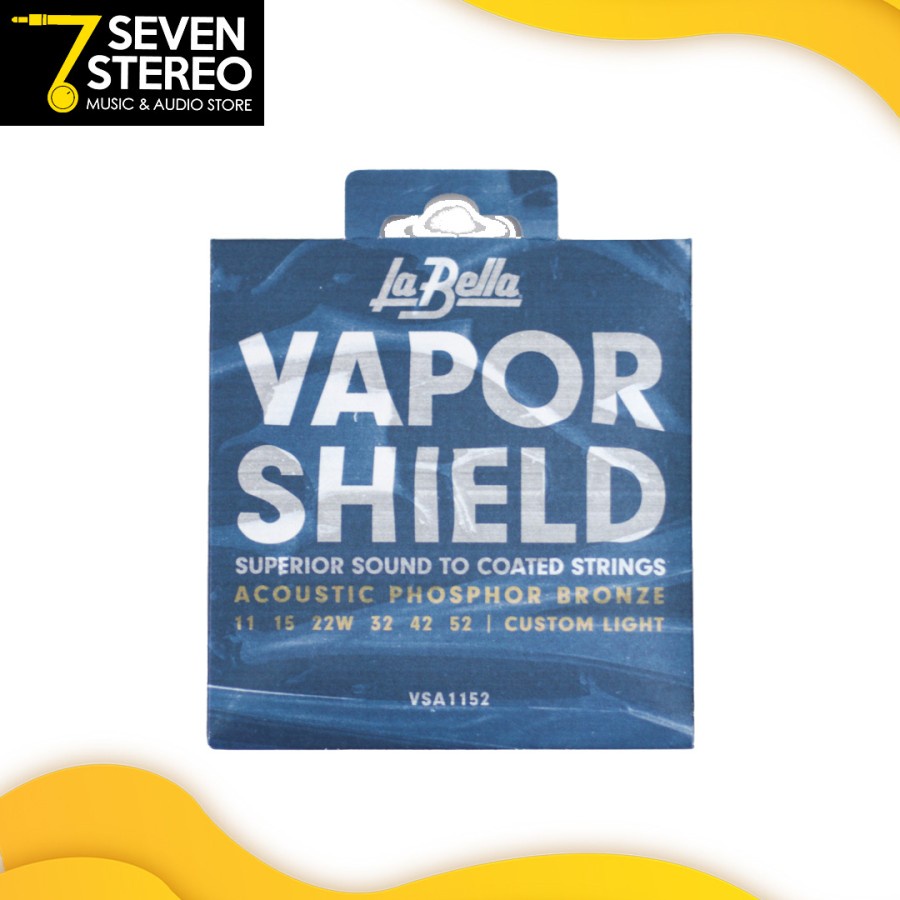 La Bella VSA1152 Vapor Shield Acoustic Guitar String 11-52 Senar Gitar