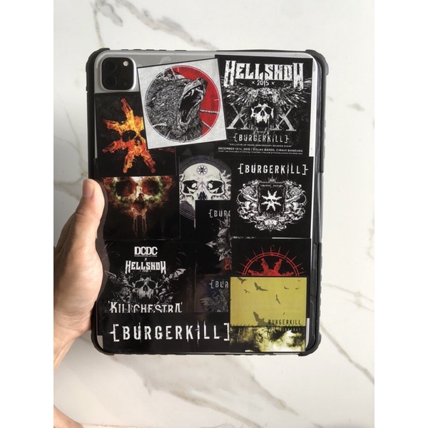 sticker pack burgerkill satu set A4 band metal indo aesthetic stiker gitar laptop tumblr dll