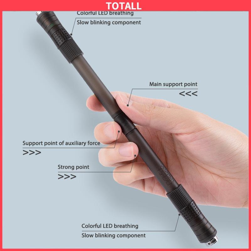 COD Fidget Pen Putar Dengan Lampu LED Anti slip Untuk Dewasa Anti Stress Spinner Pen-Totall