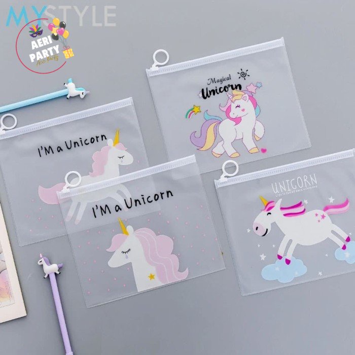 

KOTAK PENSIL UNICORN TRANSPARAN PENSIL CASE TEMPAT PENSIL ANAK MURAH