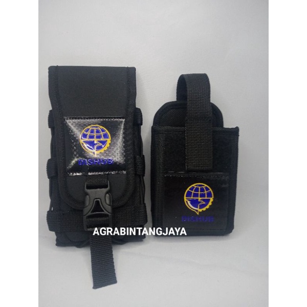 POUCH HANDPHONE DAN SARUNG HT DISHUB SARUNG HP DOUBLE SLOT LOGO DISHUB TERBARU UNISEX