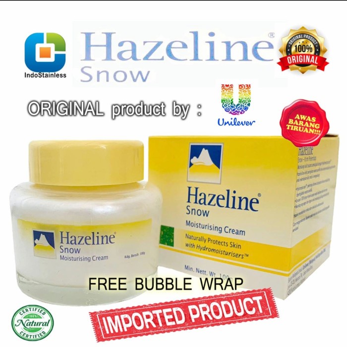 [PROMO GROSIR] HAZELINE SNOW ORI IMPORT MALAYSIA FREE BUBBLE WRAP