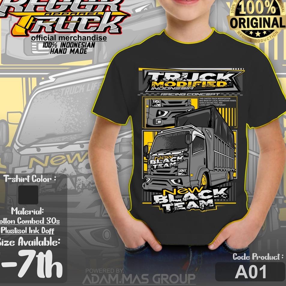 "JMR.18Oc22ᴹ" KAOS TRUCK OLENG ANAK NEW BLACK TEAM KAOS ANAK GAMBAR TRUK BLACK TEAM KAOS TRUCK NEW B