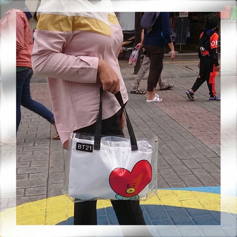 Tas Tote Bag Bts21 Transparan