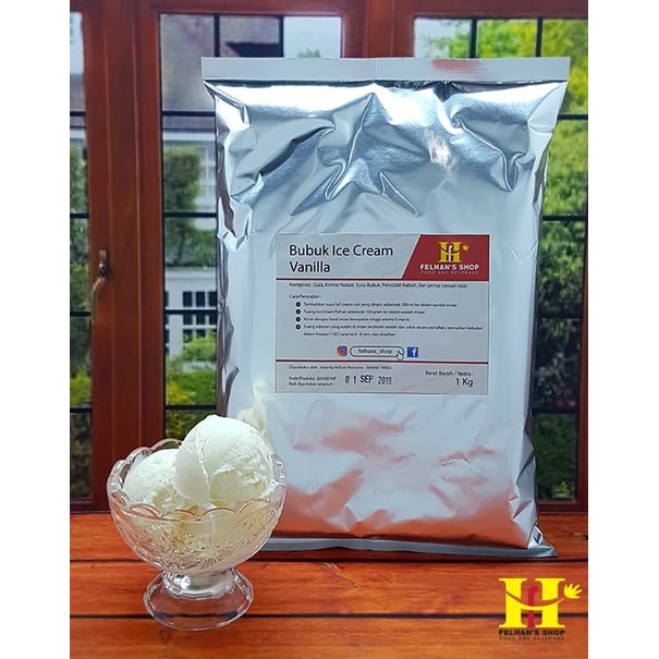 

(1 Kg) Bubuk Es Krim Rasa Vanilla / Ice Cream / Ice Cream Powder