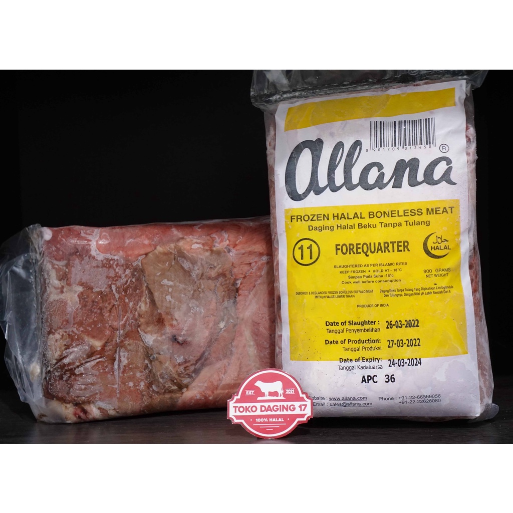 Daging Kerbau Import Halal Allana 900gr/ pack