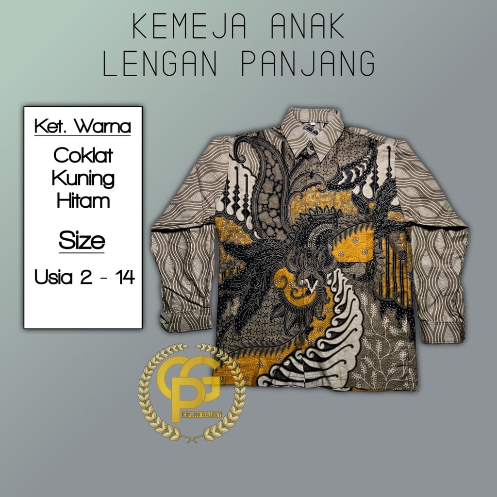 Batik Anak 2-15 Tahun Motif Kuning Mocca