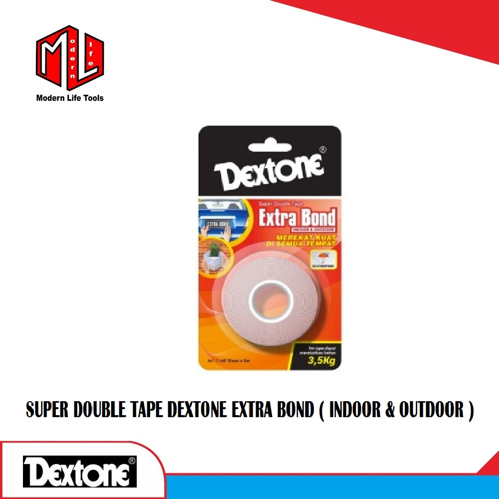 Double Tip Kuat Double Tape Dextone Extra Bond Indoor Dan Outdoor