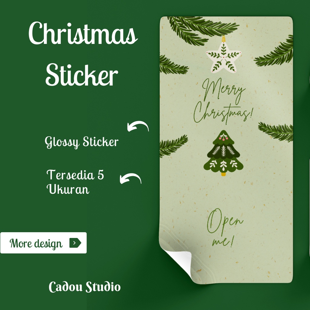 

(Sticker) Sticker Seal / sticker segel Toples Parcel / Seal Jar glossy Natal / Sticker Christmas Tahun Baru New Year [C02]