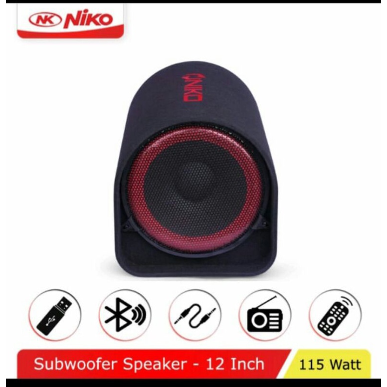 Speaker Aktif Mobil bisa karaoke bluetooth Niko 12inch GL12