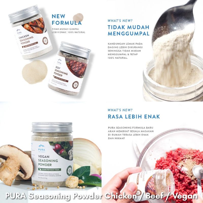 Pura Chicken / Beef Seasoning / Vegan Penyedap Non MSG