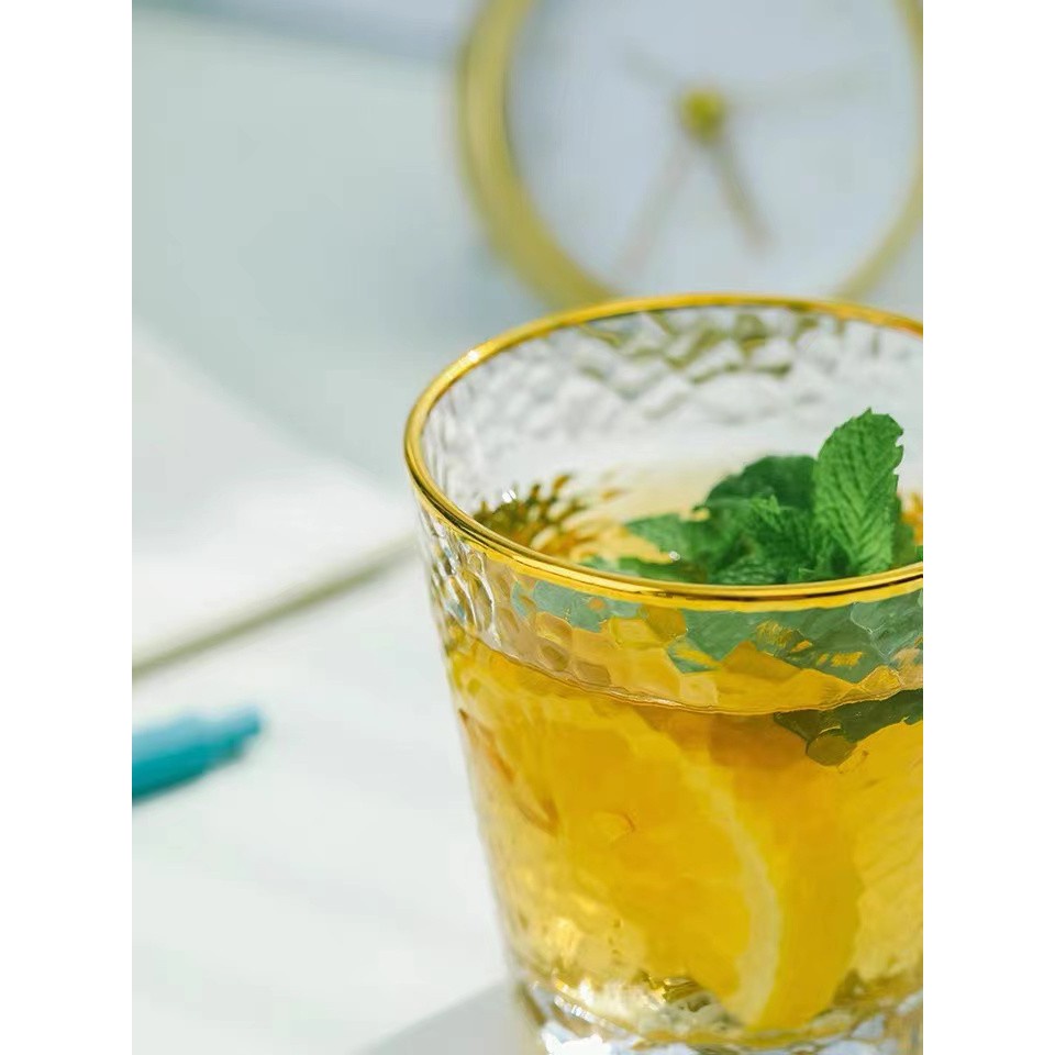 Gelas Kaca Vintage Gaya Jepang/Gelas Minum/Gelas Saji/Gelas Kaca Kristal/Gelas Estetik Aesthetic