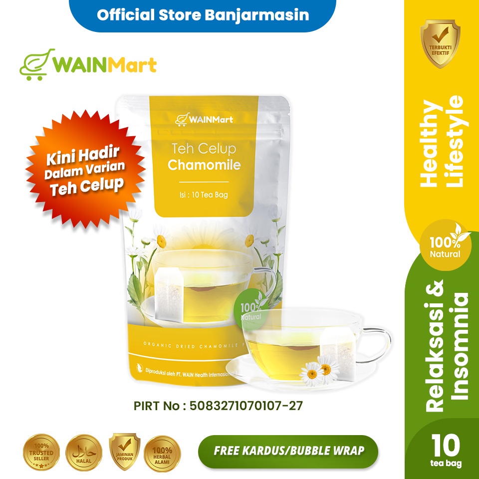 ANTI IMSOMNIA !!! Teh Celup Chamomile Herbal Relaksasi kaya akan Antioksidan