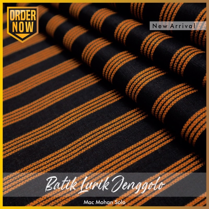 [TERBARU] BATIK KATUN LURIK TRADISIONAL PER 0.5M BATIK COTTON PREMIUM GARIS LURIK TYPE A &amp; B BY JENGGOLO