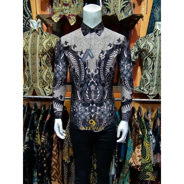 Baju Batik Pria Lengan Panjang Slimfit terbaru atasan tradisional