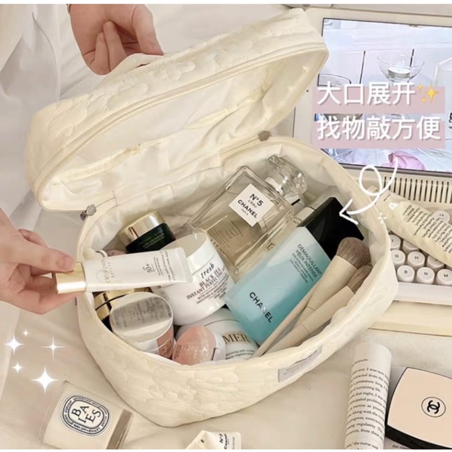 CARYS COSMETIC BAG / KOREAN CUTE PILLOW MAKE UP POUCH / TAS MAKEUP BANTAL PASTEL COLOR / TAS KOSMETIK PERJALANAN WANITA TAHAN AIR / TAS PENYIMPANAN BERKAPASITAS BESAR / TRAVELLING POUCH ORGANIZER