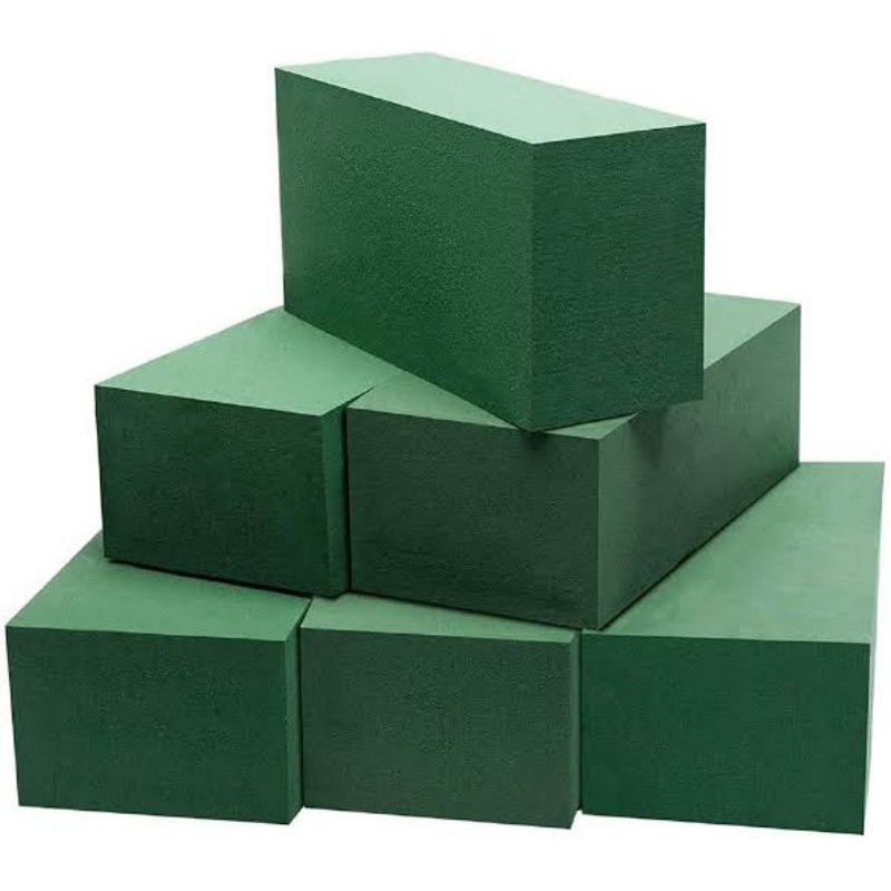 1Kg Paket 6pcs Busa Basah Wet Foam Gabus Oasis Putek untuk Media Tanam Bunga Hidup Asli