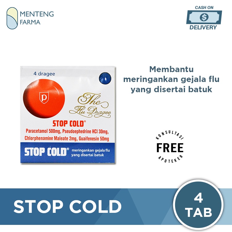 Stop Cold Strip 4 Tablet - Obat Flu dan Batuk