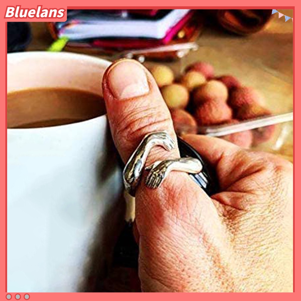 Bluelans Hugging Ring Adjustable Open End 2 Colors Adjustable Finger Jewellerys