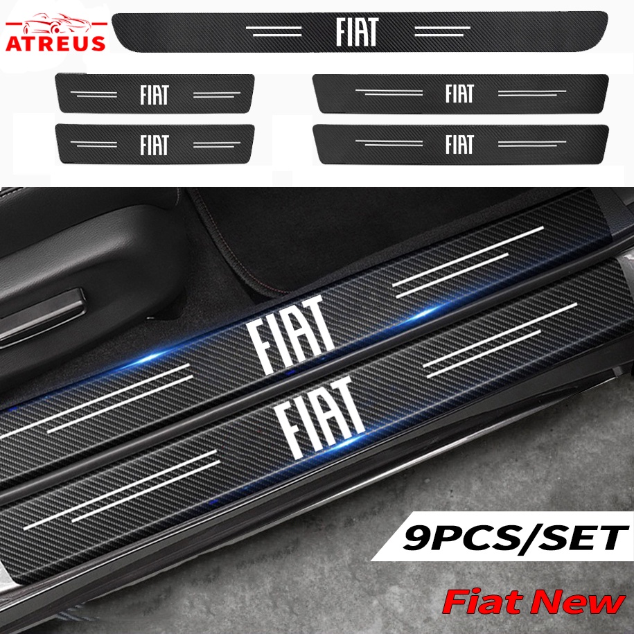 Stiker Strip Pelindung Pintu Mobil Bahan Carbon Fiber Untuk Fiat Strada Uno Toro 500 Bravo Punto Palio Argo Stilo Mobi