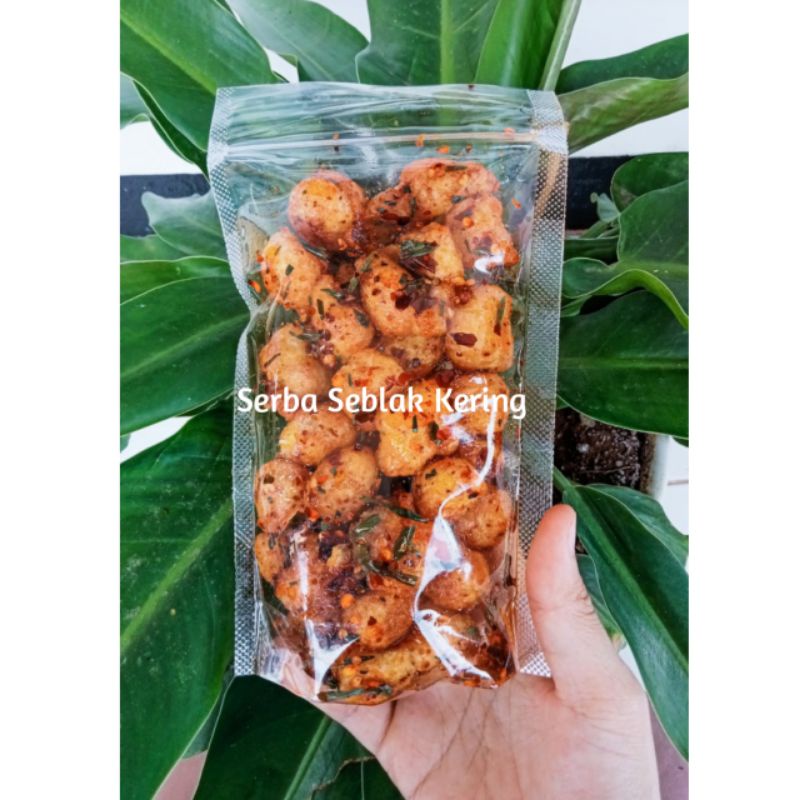 Jual Seblak Kering Siomay Mini Pedas Daun Jeruk Kemasan 100g Shopee