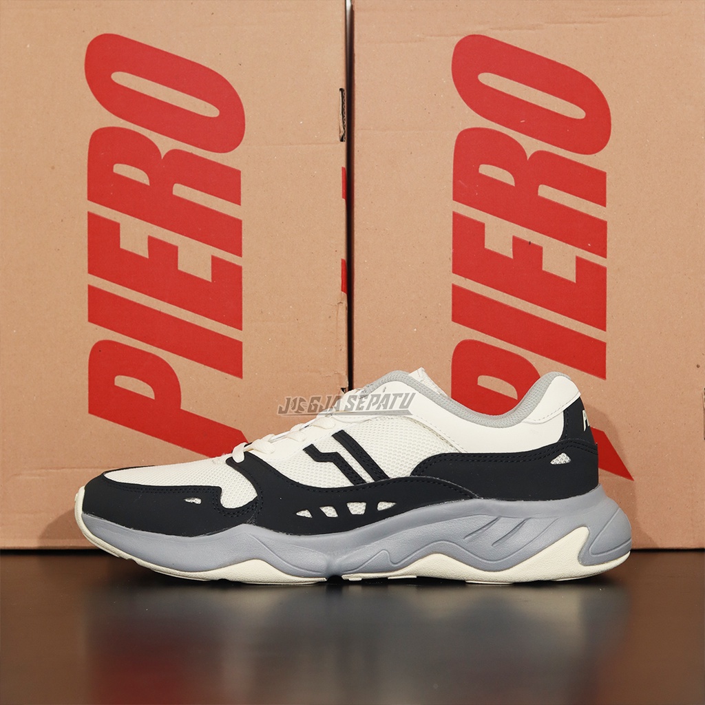 Piero Sepatu Sneakers Ergo Street - Off White/Grey