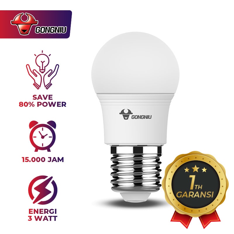 Gongniu Lampu LED MQ-A Series 3 Watt - Garansi 1 Tahun