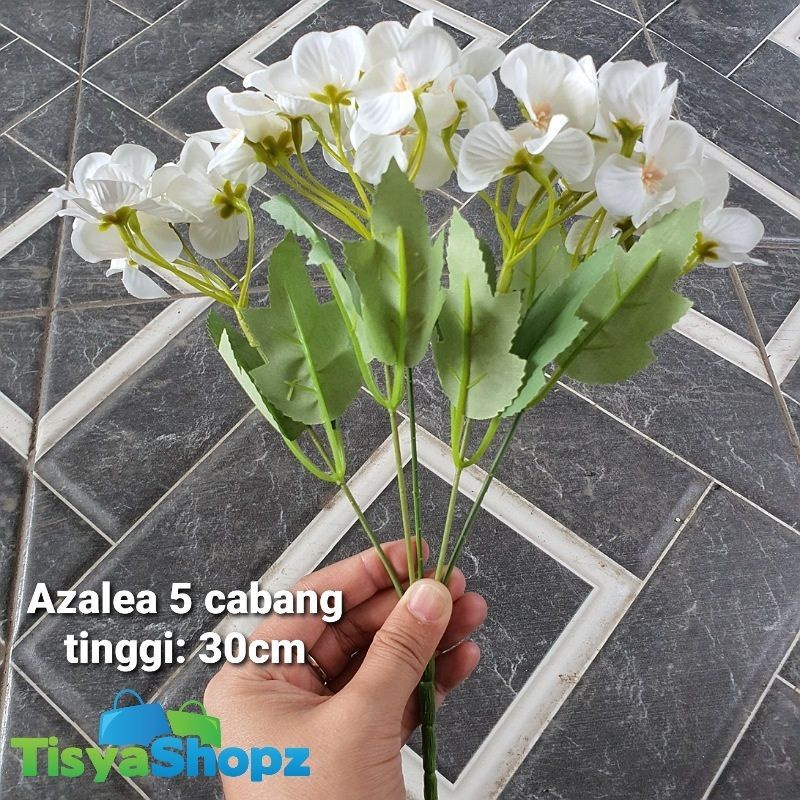 Bunga Azalea / bunga hias plastik