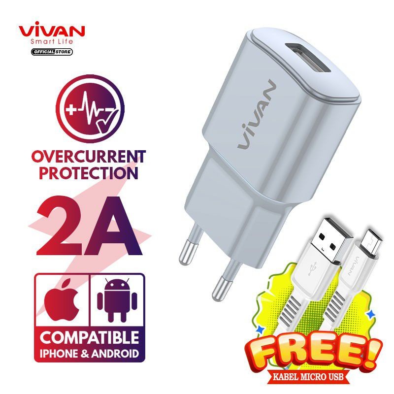 CHARGER VIVAN MICRO FAST CHARGING 2A POWER OVAL II