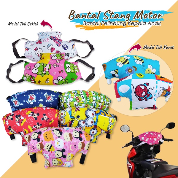 Bantal Stang Motor Pelindung Anak untuk Setir Motor Matic Manual Motif Karakter Lucu
