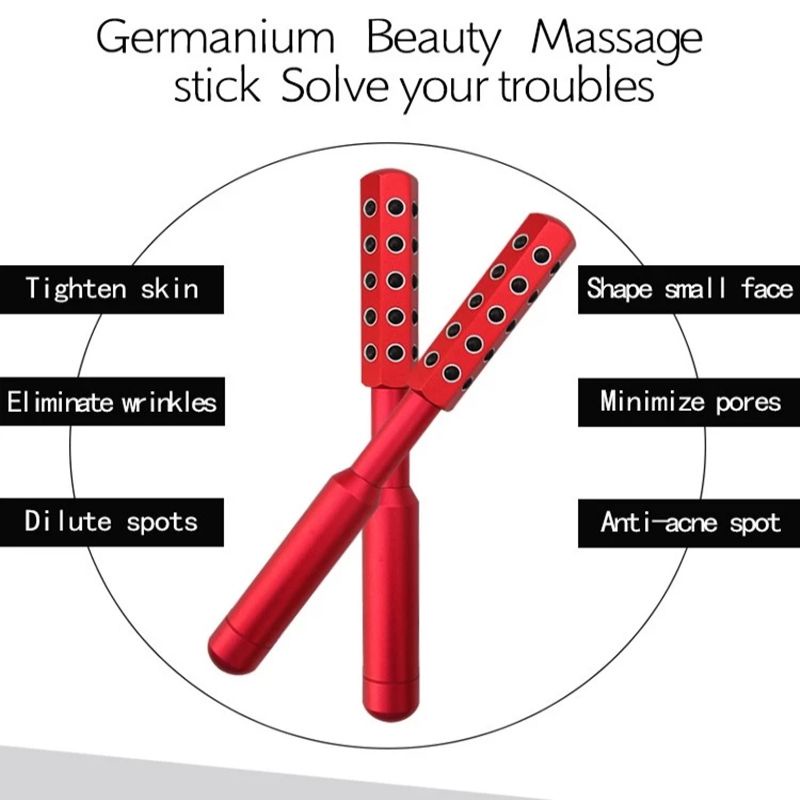 30 Pijat Batu Face Roller Massager Alat Pijat Wajah Perawatan Wajah Alat Pijat Muka Germanium roller Untuk Kemerahan Menenangkan Kerutan