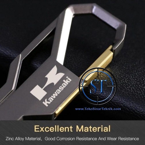 Keychain Motorcycle - Gantungan Kunci Motor Logo KAWASAKI Ninja 250 KLX 150 ZX10R ZX 250R Bahan Logam Paduan Kreatif Mengkilap