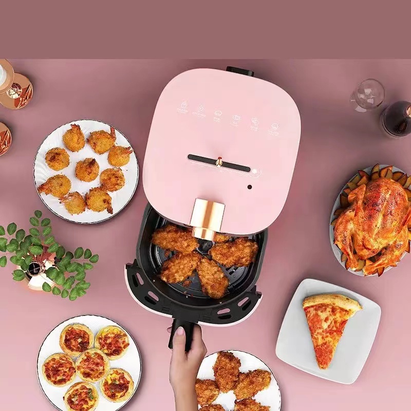 Air Fryer 4.8L /6.5L Automatic Oil Free Single Pod Non Stick Timer Kitchen Healthy Pink Blue Fries MachineAir Fryer AF-16