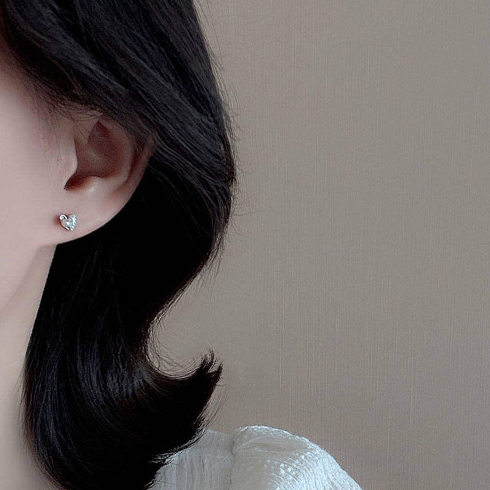 Anting Stud Kristal Mutiara Simulasi Warna Emas Perak Untuk Wanita