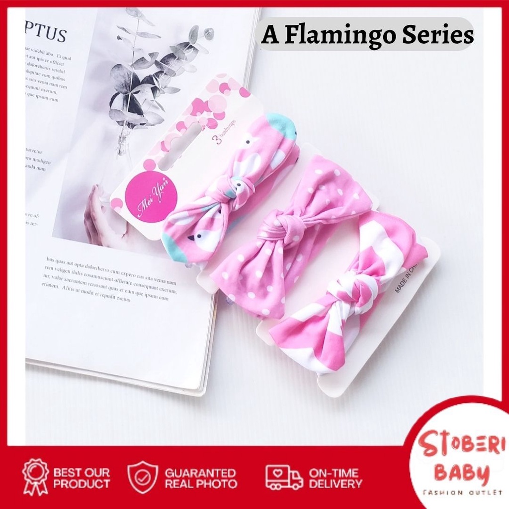 stoberi baby - Baby HEADBAND MOTIF 3 in 1 Bandana Bando Pita Bayi Anak