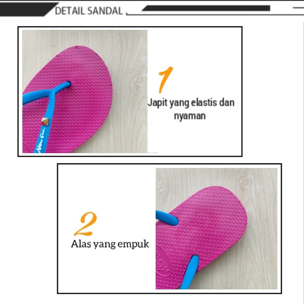 gof NEW ERA LB.12016 SANDAL Japit Cewek &amp; SANDAL PUFFY IMPORT MOUSE LIRIS, PUFFY IMPORT STRAWBERRY KOTAK Sandal Wanita Japit Casual Cewek Flat Jepit