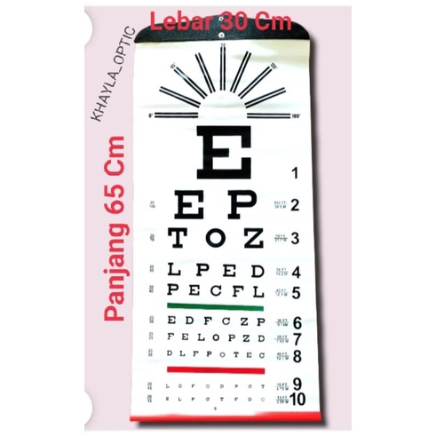 SNELLEN E CHART ALFABET BISA DIGULUNG MURAH MERIAH